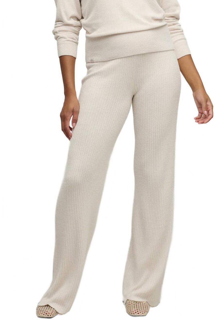 NEW BAREFOOT DREAMS ultra lite ribbed scallop pants in sand dune